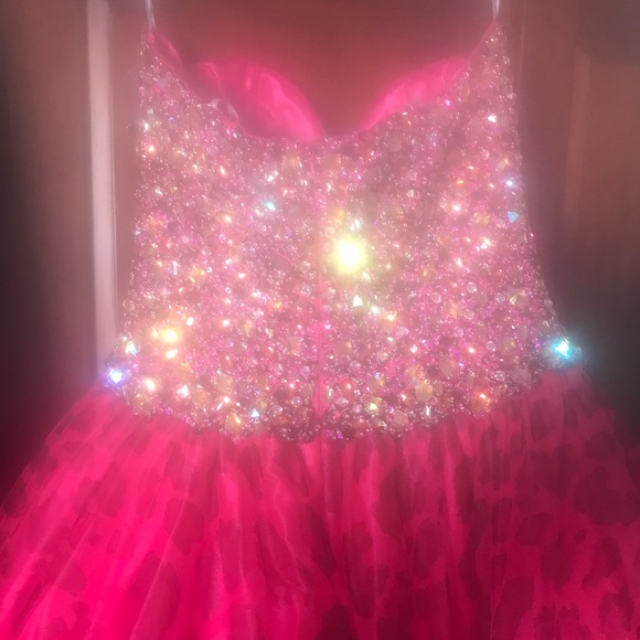 Jovani size 10 cheetah print with tons of stones - Picture 5 of 5